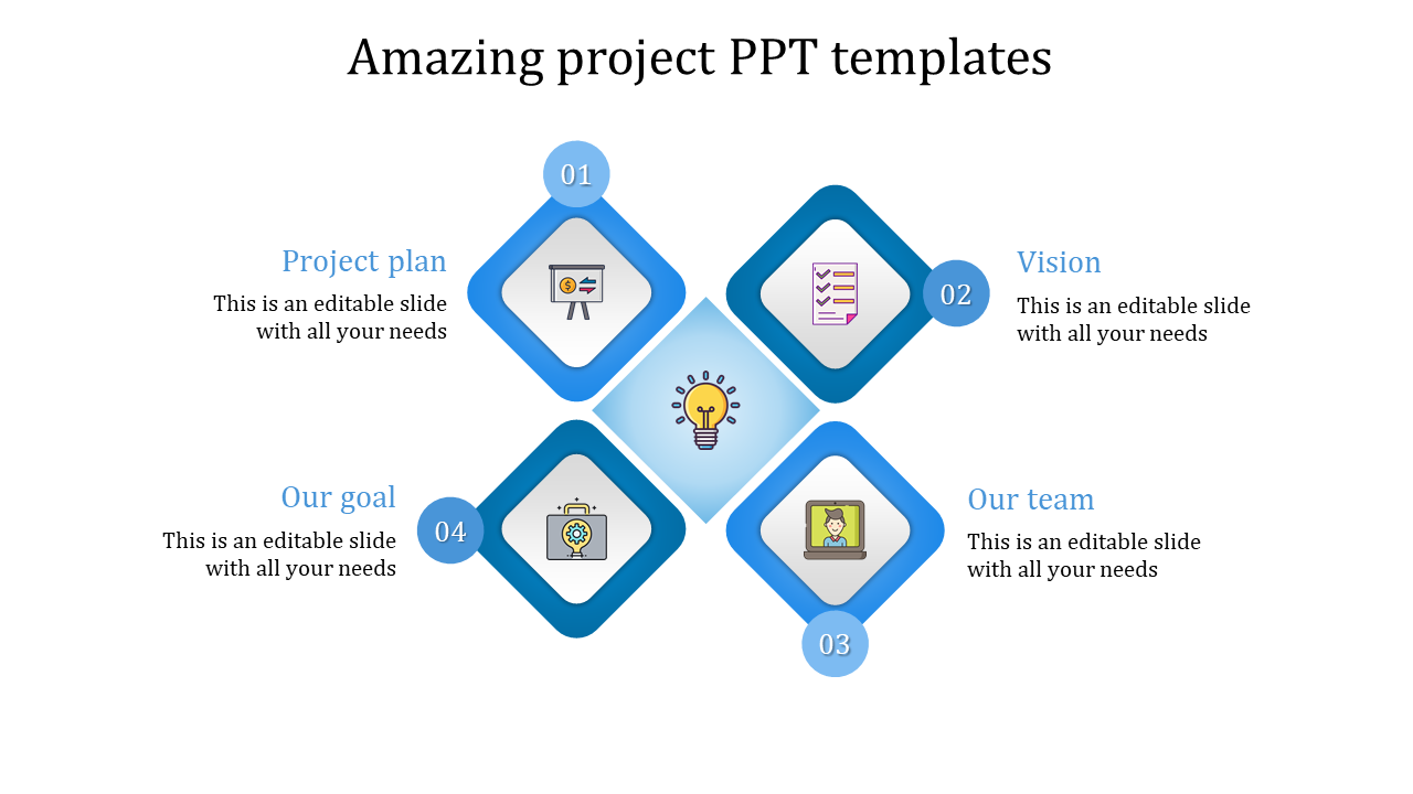 project ppt templates-Amazing project PPT templates -4-blue